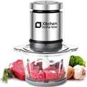 Kitchen in the box Mini Food Processors,400W Powerful Mini Meat Grinder & Food Chopper,Electric Vegetable Chopper with One 3 Cup Bowl & S Blades for Meat/Fish/Vegetable/Baby Food,3cup(1bowl)