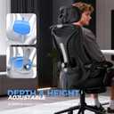 CYKOV Ergonomic Office Chair with Footrest, Reclining Mesh Back, 350 Lbs, 20 inches x 22 inches x 40 inches