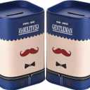 2 x 2 Pack Tinplate Piggy Bank Square Money Box Metal British Style Storage Jar Cartoon Children S Piggy Bank