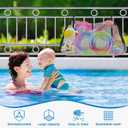 Pool Float Storage Net, Hanging Pool Float Storage Organizer Mesh Bag Adjustable and Foldable Pool Flosts Holder Pouch for Inflatable Balls Toys, Rafts, Swimming Ring, Noodles and Other Pool Supplies