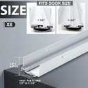 Pushglossy 36" Aluminum Adjustable U Shaped Door Sweep Bottom Seal Weatherstrip with Drip Cap for 1-3/8" & 1-3/4" Thick Exterior Doors for Gaps 1/2" to 1-1/4" (White)