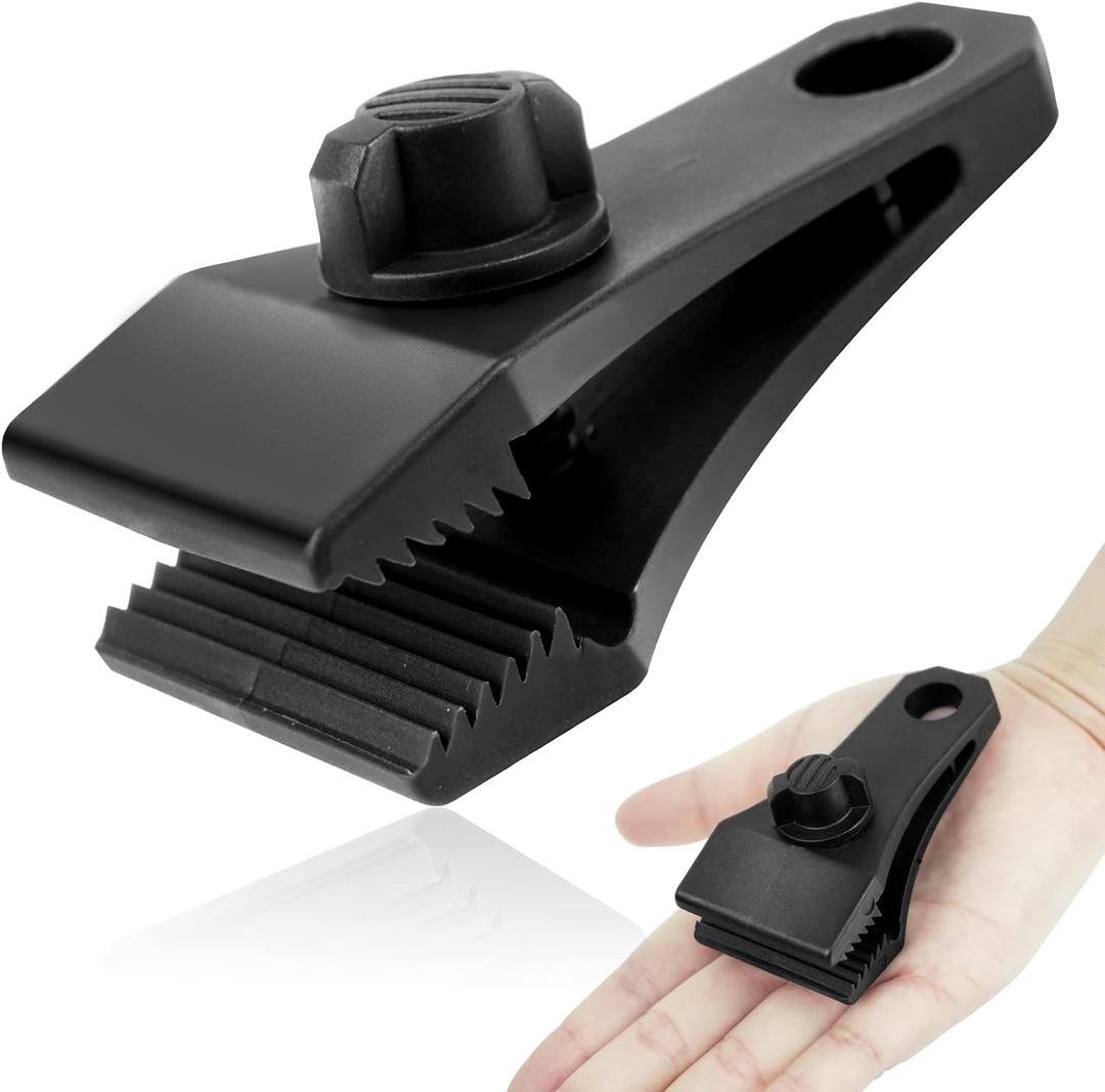 AMURS 30PCS Upgrade Large Tarp Clips Heavy Duty Lock Grip Tarp Clamps Thumb Screw Tent Clamps with 100 Pcs Zip Cable Ties for Swimming Pool Cover Awnings Outdoor Camping Caravan Canopies Car Covers