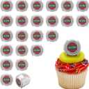 Officially Licensed NFL Super Bowl LIX Rings by DecoPac, Cupcake Decorations, Football Rings, Food Safe Cake Toppers  24 Pack