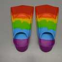 Prsca Kids Swim Fins,Short Youth Fins Swimming Flippers,Swim Training Fins for Lap Swimming,for Children Girls Boys Beginners Size EU 25-27