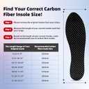 Carbon Fiber Insole for Men & Women 1 Pair: 1.5mm Thick Rigid Shoe Insert for Morton's Toe, Turf Toe, Hallux Rigidus & Arthritis - Alternative to Post Op Shoe(275mm)