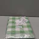 misaya Rectangle Waterproof Vinyl Table Cloth, Buffalo Flannel Backed Tablecloth, Wipeable Plastic Table Cover for Dinner, Kitchen, Outdoor (52" x 70", Sage Green and White)