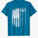 American Fencing Gear Patriotic USA Flag Fencer 4th of July T-Shirt for Women Girls Kids Men size 2Xl