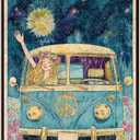 Hippie Metal Sign Every Little Thing is Gonna Be Alright Vintage Tin Signs Hippie Boho Wall Art Encouragement for Women Home Kitchen Office Bedroom Living Room Cafes Wall Decor 12 * 8in