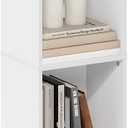 Furinno LUDER Book Shelf, 6-Tier Tall Modern Bookshelf, Bookcase with Open Shelves, 9.3 x 12 x 71, for Living Room, Bedroom, Home Office, White, 6-tier, 12.1-inch Width