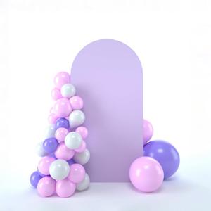 bricia Wedding Arch Backdrop Stand Cover, 6FT Double Sided Stretchy Arch Cover Fitted Wedding Birthday Party Banquet Decoration (Lavender)