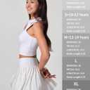 Pleated Tennis Skirts for Women with Shorts Pockets Mini Side Slit High Waisted Athletic Golf Workout Skirt Skort (White, M)