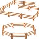 Sumind 40 Pieces Horse Corral Fencing Accessories Playset Plastic Farm Fence Toy for Barn Paddock Horse Stable Farm Animal Fence Panel Paddock Toy Educational Present Cake Toppers