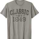 Classic since 1949 Vintage Style Born in 1949 Birthday Gift T-Shirt Small
