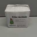 InfleasJoiy 4FT Inflatable Birthday Decoration Inflatable Cake with Built-in LED Light for Indoor and Outdoor Yard Lawn Decoration