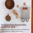 Wood Pack of 4 Decorative Wall Hooks for Hanging Coats - Perfect Backpack Hanger, Hat Hooks for Wall - Each Heavy Duty Holds 6lbs-33lbs (Beech, 4Pack) (Beige)