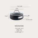 All-Clad HA1 Expert Nonstick 2.5 Qt. Sauce Pan with Lid, Induction Ready | Sauce pan for preparing sauces, Scratch-Resistant Exterior, Warp Resistant, Dishwasher safe, Oven Safe up to 500°F, 2.5 Quarts