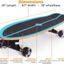 Nattork Complete Kid Skateboards 29" x 9" Youth Cruiser Skateboard for Beginners Double Kick Deck Concave Girls or Boys Skateboard