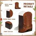 Weekgrat 16 Set Brown Western Cowboy Boots Flower Boxes Centerpiece Boot Shape Boxes Decorations Western Theme Party Cowgirl Favors for Cowboy Cowgirl Birthday Party Baby Shower Wedding Supplies