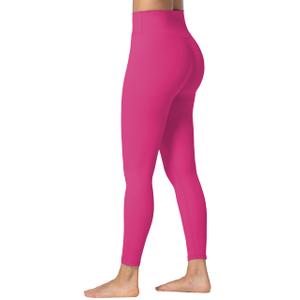Sunzel Sunzfly Leggings for Women with Tummy Control High Waisted Yoga Pants 7/8 Length for Workout (Hot Pink, Large) (Pink, L)
