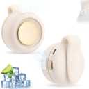 Small Clip Fan, Personal Waist Fans,Portable Silent Mini Bladeless Fan Clip On for Shirt ,Hands-Free Personal Clip Fans 3 Speeds,Clips on Waist Neck Fanes for Outdoor,Camping,Travel,Office (White)