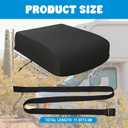 RV Air Conditioner Cover, Heavy Duty 600D Waterproof Oxford Cloth Cover | 43" L x 31" W x 15" H Cover for Camper Travel Trailer AC Roof, Dometic Brisk, ASA, VEVOR, Outside RV A/C Protective Supplies