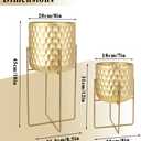 TRIROCKS Set of 2 Planters with Stand Indoor Otdoor Metal Plant Stand 8 * 18 &7 * 12 "Modern Planters Flower Pots for Living Room Corner Kitchen Office Garden Balcony Patio Decor(Gold)
