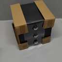 iDesign 35360 3-Drawer Plastic Vanity Organizer, Compact Storage Organization Set for Cosmetics, Dental Supplies, Hair Care, Bathroom, Dorm, Desk, Countertop, Office, 6.5" x 6.5" x 6.5", Black