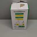 Electric Blanket Heated Throw, Soft Flannel 50"x60" Plaid Heating Blanket with 8 Hours Auto Off 10 Fast Heating Levels Machine Washable Sherpa Heated Blanket with Overheating Protection (Blue)