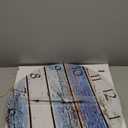 24 Inch Silent Coastal Wall Clock Battery Operated for Living Room Kitchen,Non-Ticking Large Blue Clock for Bedroom,Nautical Beach Wall Clock for Dining Room Bathroom Home School Office Kids Room (Vintage Ocean Blue)