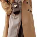 IDEALSANXUN Womens Long Wool Coats Fall Winter Double Breasted Trench Coat Peacoat (Large, Camel)