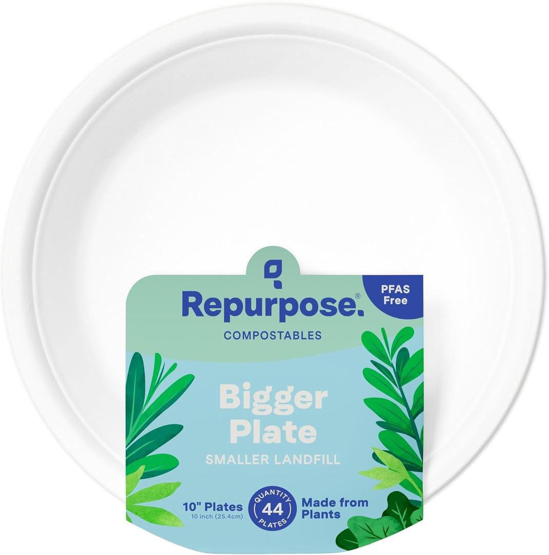 Repurpose Compostable Plates 10in, 44 CT