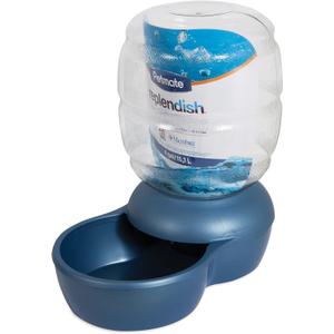 Petmate Replendish Automatic Gravity Waterer for Cats and Dogs, BPA-Free, No Batteries Required, Includes Charcoal Filter, 4 Gallons, Made in USA,Blue