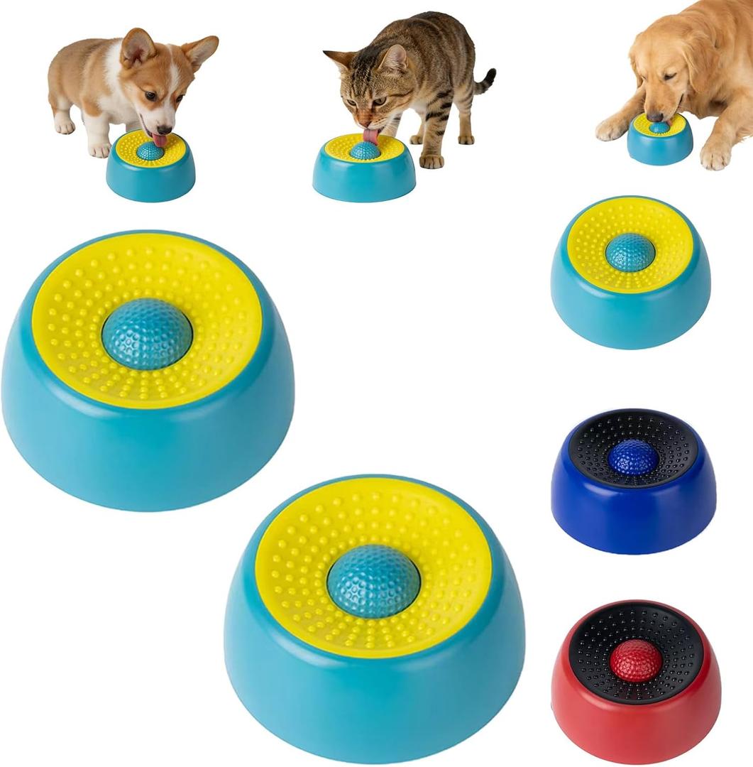 Dog Lick Bowl with Roller Ball, Dog Lick Ball for Dogs,Dog Licking Bowl with Rolling Ball for Pet Slow Eat,Dog Lick Bowl with Ball for Enjoy Eating,Lick&Roll Bowl Focus On Pet Enjoy Meal. (Blue-A2)