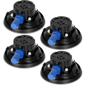 Portable 4.5" Vacuum Suction Cups Set of 4  Strong Suction Feet Hand Pump for Starlink Flat Mount on Metal, Glass & Smooth Surfaces