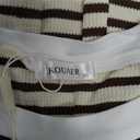 Ekouaer 2 Piece Sets for Women Summer Outfits Cute Stripe Knit T Shirts Shorts Matching Lounge Set (Brown, XXL)