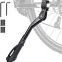 TOPCABIN Aluminum Alloy Bicycle Kickstand - Adjustable, Rear Side/Center Mount for Adult Bikes 24-29 inch (Black)