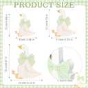 Lineshading 3 Pcs Silly Goose Birthday Party Decoration Sage Green Bow Wooden Silly Goose Baby Shower Decor Funny Table Centerpiece Gift for Party Favor Desk Tiered Tray, 5.9/4.7/3.9 Inch