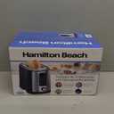 Hamilton Beach 2 Slice Extra Wide Slot Toaster with Bagel & Defrost Settings, Shade Selector with 7 Browning Levels, Toast Boost, Auto Shutoff, Black & Stainless Steel (22633)