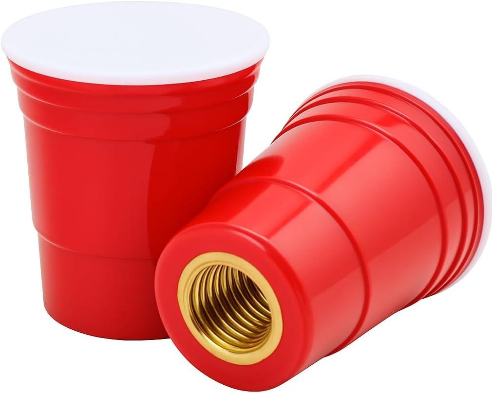 Tire Valve Stem Caps | Tire Caps Red | Durable Construction - Set of 2 Universal Tire Caps - Stylish and Protective Valve Stem Covers for Cars, Bikes, & More | Eco Friendly BPA & Phthalates Free