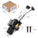 Bamboo Lab P1P, P1S Hotend Complete Kit for P1 Series 3D Printer, Full Assembly Hardened Steel Hot End with Fan, Thermistor, Ceramic Heater, 0.6mm Nozzle, and Extruder Heating Block Replacement