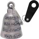 Colorful Motorcycle Bell with Hanger for Biker, Good Luck Biker Bells & Motorcycle Accessories, Key Chain for Luck