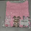 Women's Easter Bunny Sweatshirts Long Sleeve V Neck Cropped Cute Rabbit Shirts Graphic Tops (Pink, L)