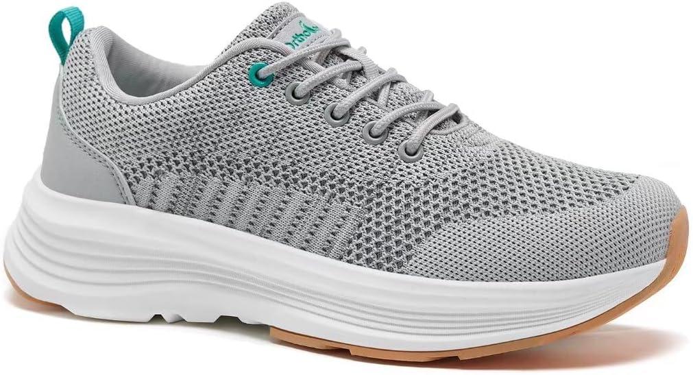 OrthoComfoot Women's Arch Support Orthopedic Walking Sneakers (7, W4-grey)