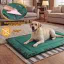 Colingmill Chew Proof Indestructible Dog Crate Bed, Green, 41” X 28”