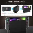 [Improved Version] GLDRAM Case for Nintendo Switch 2 (2025), Dockable Hard Shell PC Protective Cover with Split Design, Anti-Scratch Switch 2 Skin Accessories Protector - Clear Glitter