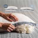 Eli & Elm Best Ergonomic Side Sleeper Pillow for Neck Pain. Supportive Cooling Latex Fill. U-Shape Contoured Design. King & Queen Size (Queen (U.S. Standard), with Pillow Case)