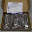 Ravinte 25 Pack Solid 4 Inch Square Cabinet Handles - Brushed Nickel Pulls for Kitchen Drawers and Cabinets - Hardware Handles
