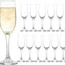 Elegant Champagne Flutes Set of 12 Champagne Glasses for Wedding or Christmas, 6 oz Ideal for Sparkling Wine - Dishwasher Safe