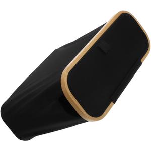 Toilet Paper Organizer with Lid Minimalist Tissue Holder Foldable Bathroom Storage Basket for Wc Paper and Elegant Design for Home Organization (Black)