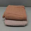 2 Pack Hooded Baby Towels - 100% Muslin Cotton for Newborns, Infants, Toddlers - Large 32x32 Inch Size - Highly Absorbent and Essential for Newborn Care, Light Bean Paste